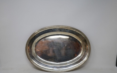 ODIOT - Plat ovale en argent (950/00) à filets... - Lot 72 - Art Richelieu - Castor Hara