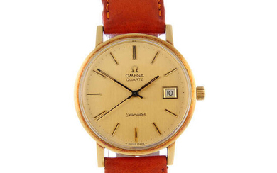 OMEGA - a gentleman's yellow metal Seamaster wrist watch.