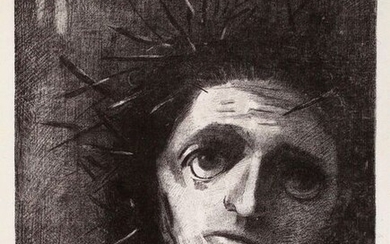 Odilon Redon (1840-1916) Christ. 1887. Lithographie....