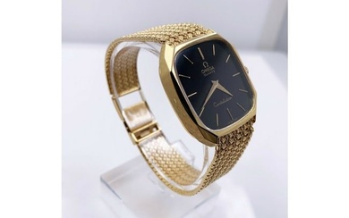 Omega Constellation Black Dial 18K Yellow Gold