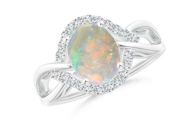 Opal Design 1.1 Ct Diamond 0.198 Ct in 14Kt White Gold