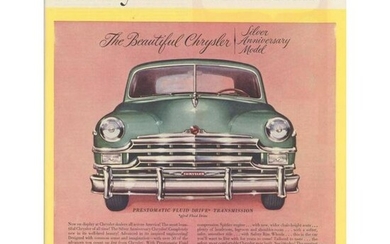 Original 1949 Chrysler Car Advertisement