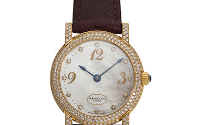 PARMIGIANI FLEURIER, REF. C04345, A FINE 18K ROSE GOLD AND DIAMOND-SET WRISTWATCH WITH WHITE MOTHER OF PEARL DIAL