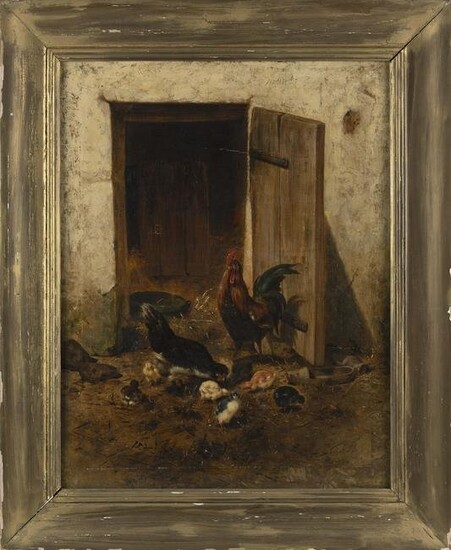PHILBERT LEON COUTURIER (France, 1823-1901), Barnyard