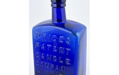 PRICES PATENT CANDLE COMPANY BOTTLE. 8.9 ins tall. Bright co...