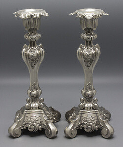 Paar Kerzenleuchter / A pair of candlesticks, Julius Gustav Proell, Elbing, um 1845