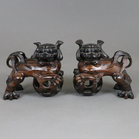 Paar Tempellöwen/Fo-Hunde - China