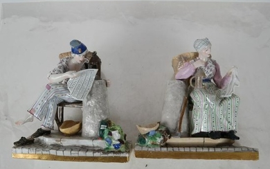 Pair Meissen Porcelain Sculptures