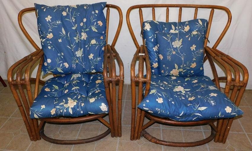 Pair Oak Arm Chairs