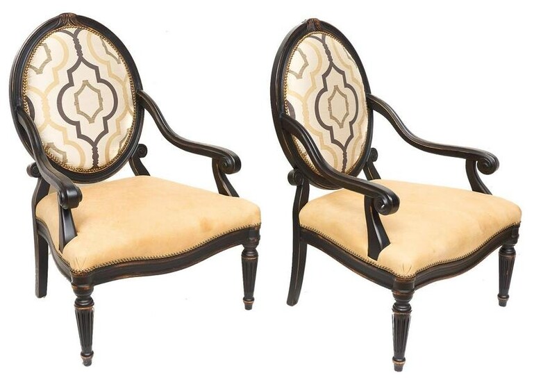 Pair of Bergere Arm Chairs