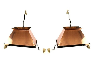 Pair of Copper & Brass Wall Lights