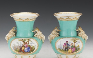 Pair of KPM Porcelain Vases