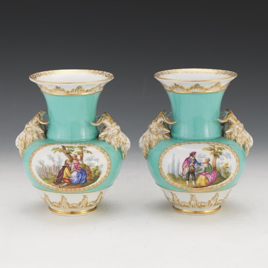 Pair of KPM Porcelain Vases