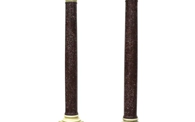 Pair of porphyry columns