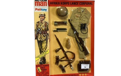 Palitoy Action Man (1981-1984) Afrika Korps Lance Corporal Uniform, in locker box packaging No.34331 (1)