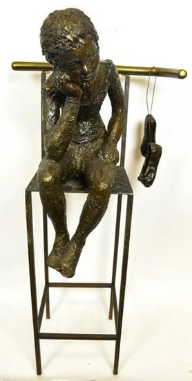 Paolo Corovino "Sara" Bronze Mixed Metal Sculpture