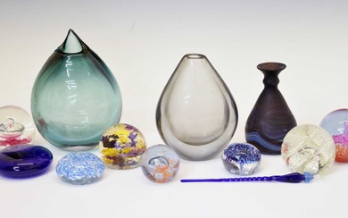 Paperweights and sundry studio glass