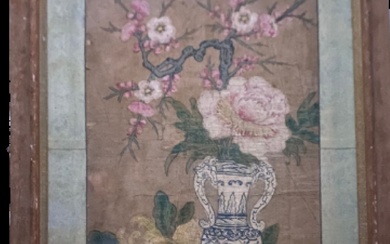 Peinture de fleurs, Chine, fin du XIXe/début... - Lot 272 - De Baecque et Associés