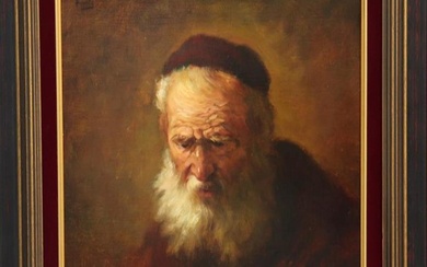 Philibert Foole (1914-1978), gesign. l.b., portret van Joodse man, olieverf...