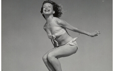 Philippe Halsman (1906-1979), Cecile Aubrey (Jump) (1950)