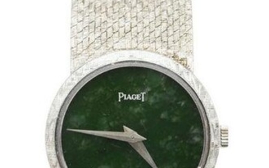 Piaget 18 Karat White Gold Ladies Wristwatch, having