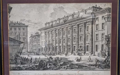Piranesi, Giovanni (1720-1778), " Veduta della Dogana di Terra a Piazza di Pietra"