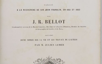 Pôles - BELLOT (Joseph René). Journal d'un voyage aux mers polaires exécuté à la recherche...