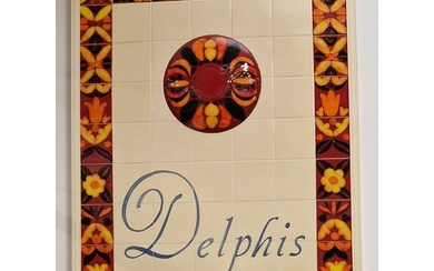 Poole Pottery large tile panel from the Delphis Cafe / resta...