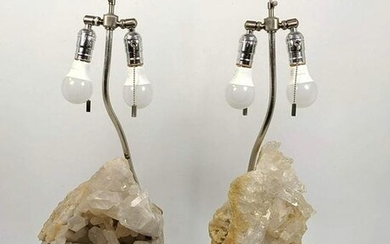 Pr Genuine Natural Crystal Cluster Lamps. Carole Stupel