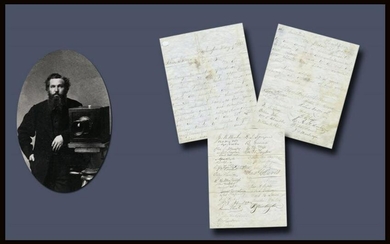Rare Letter Signed, "Alex Gardner," "Ward H Lamon,"