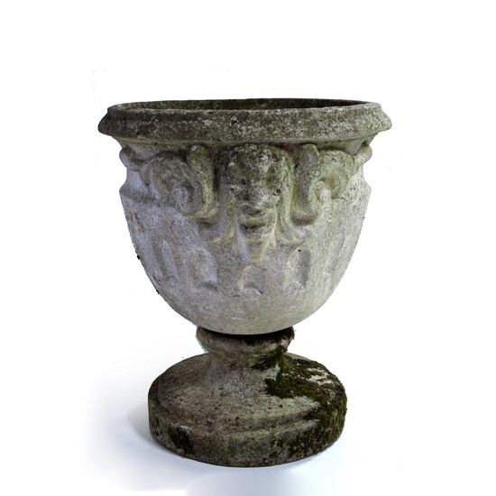 Reconstituted garden urn