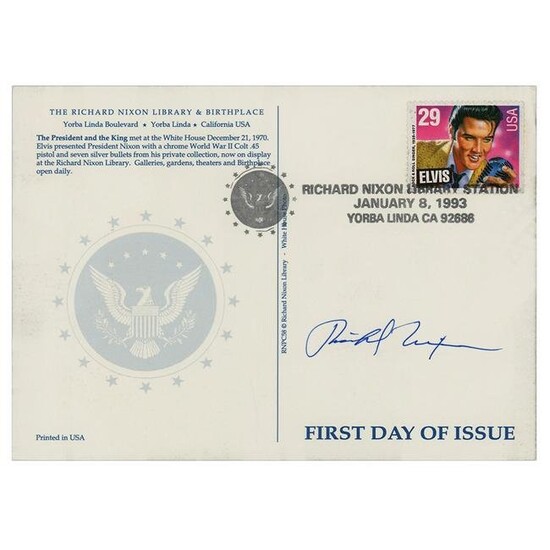 Richard Nixon Signed FDC Postcard