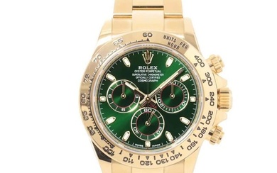 Rolex Daytona 116508 Random Number Roulette Chronograph Men's Watch Green Dial K18YG Yellow Gold