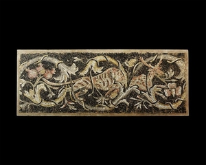 Roman Mosaic Panel with Tiger Attacking Stag