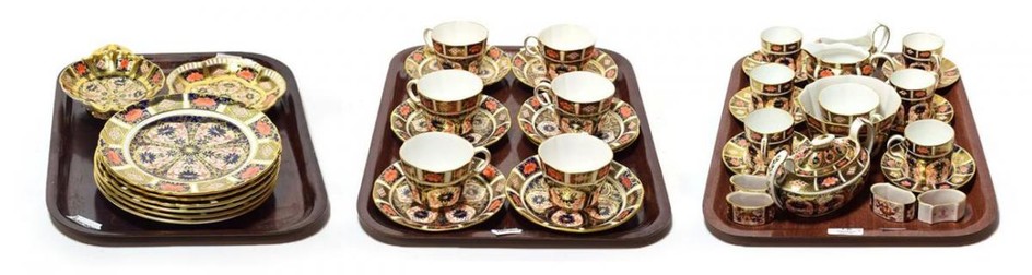 Royal Crown Derby Imari pattern tea and coffee wares, including...
