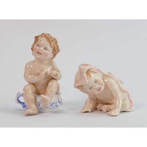 Royal Doulton baby figures: Well Done HN3362 and Peek-a boo ...