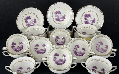 Royal Worcester Chamberlain Consomme Cups