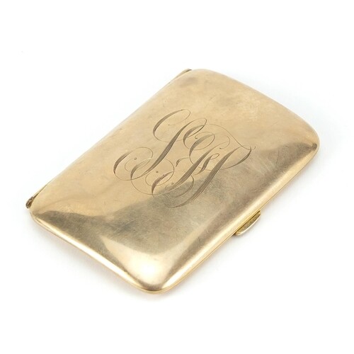 S Blanckensee & Son Ltd, Victorian 9ct gold cigarette case, ...