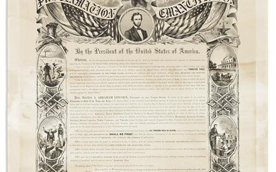 (SLAVERY & ABOLITION.) Abraham Lincoln. Proclamation of Emancipation.