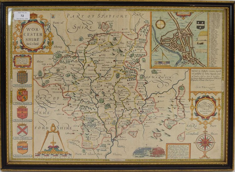SPEED, John, Map of Worcestershire