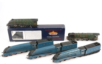 Six OO gauge model railway locomotives.