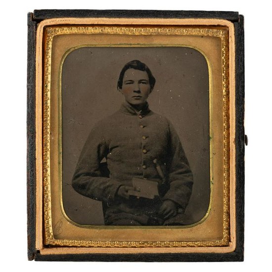 Sixth Plate Tintype of Confederate Soldier from Alabama
