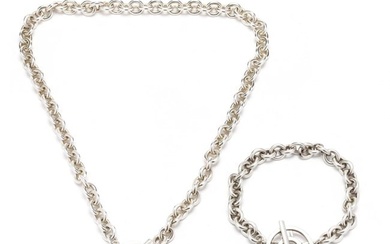Sterling Silver Atlas Necklace and Bracelet, Tiffany & Co.