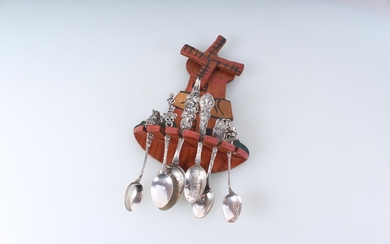 Sterling Silver Collector Spoons with Windmill Holder