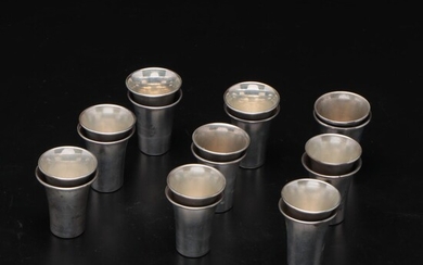 Sterling Silver Shot Cups, 20th Century