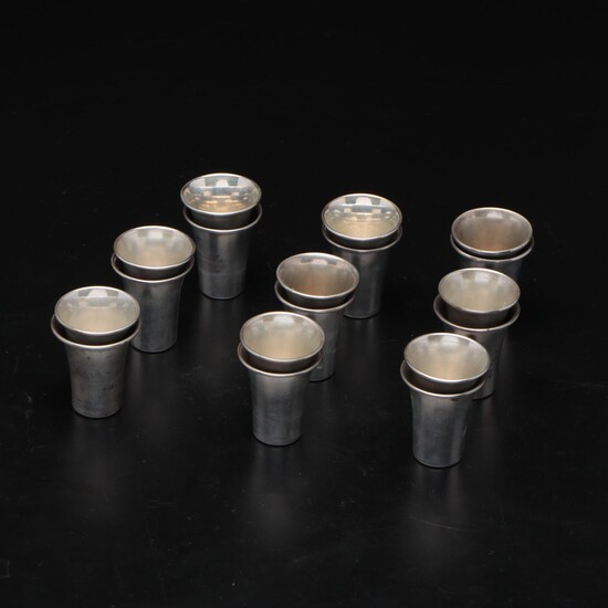 Sterling Silver Shot Cups, 20th Century