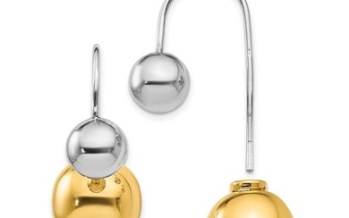Sterling Silver & Gold-tone Dangle Earrings