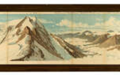 Switzerland.- Bernese Alps.- Simon (S.) [Panoramic view from Beichgrat mountain pass], [1887].