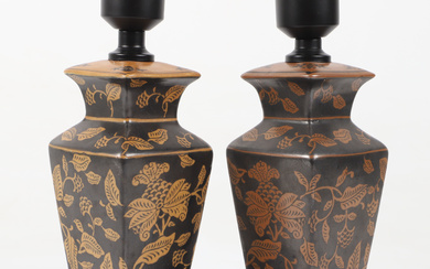 TABLE LAMPS, 1 pair, Porcelain, Jingchang Ceramics, China.