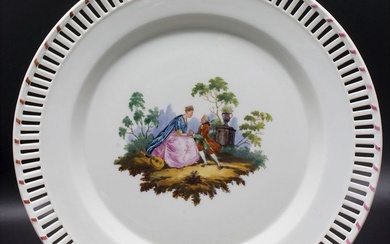 Teller mit Genremalerei / A plate with a genre scenery, KPM, Berlin, um 1780/1810